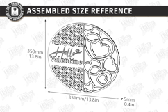 Valentine’s Round Door Signs Laser Cut Bundle| Layered Decor Product Image 6