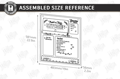 Weekly Menu Planner Boards Laser Cut Bundle|Home Kitchen SVG Product Image 10