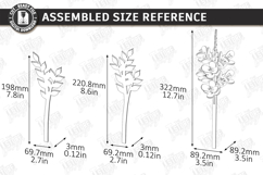 Wood Bouquet Laser Bundle| Eternal Flowers | Composite Model Product Image 9