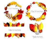 Autumn leaves frames bundle| Wreath clipart|Fall sublimation Product Image 4