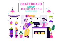 10 Skateboard Shop Illustration Product Image 1