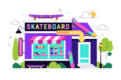 10 Skateboard Shop Illustration Product Image 4