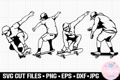 Skateboarder SVG PNG Bundle Cricut Silhouette Product Image 1