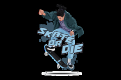Skateboard player illustration art design vector Product Image 2