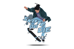 Skateboard player illustration art design vector Product Image 1