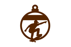 Skateboarding Ornament Laser Cut File Template Product Image 2
