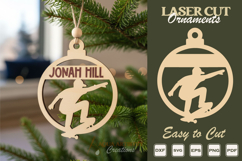 Skateboarding Ornament Laser Cut File Template Product Image 1