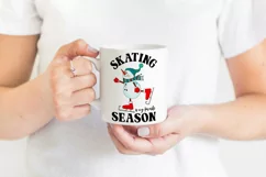 Ice Skating Snowman Print | Skating Is My Favorite Season Product Image 2