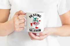 Ice Skating Snowman Print | Skating Is My Favorite Season Product Image 2