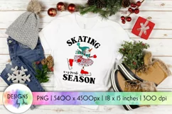 Ice Skating Snowman Print | Skating Is My Favorite Season Product Image 1