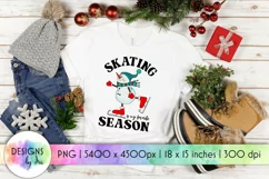 Ice Skating Snowman Print | Skating Is My Favorite Season Product Image 1