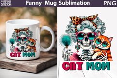 Funny Skeleton Cat Mug | Skeleton Sarcastic Quotes Mug Product Image 1