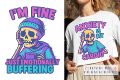 8 Funny Skeleton Quotes Clipart Sarcastic Skulls Product Image 4