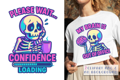 8 Funny Skeleton Quotes Clipart Sarcastic Skulls Product Image 5
