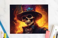 Skeleton Halloween 20oz Tumbler Wrap Sublimation Design JPG Product Image 2