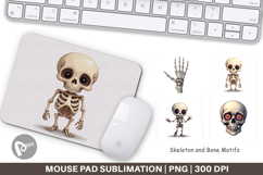 Mouse Pad Skeleton and Bone Motifs Product Image 1