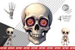 Clipart Skeleton and Bone Motifs Product Image 1