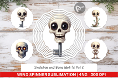 Wind Spinner Skeleton and Bone Motifs Product Image 1