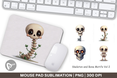 Mouse Pad Skeleton and Bone Motifs Product Image 1
