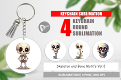 Keychain Skeleton and Bone Motifs Product Image 1
