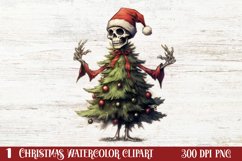 Christmas Skeleton Sublimation Clipart, Christmas PNG Product Image 1