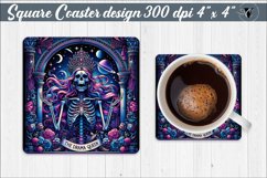 Square Coaster | Skeleton | The Drama Queen Product Image 1