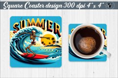 Square Coaster | Skeleton | Summer Product Image 1