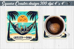 Square Coaster | Skeleton | Chilled to the Bone Product Image 1