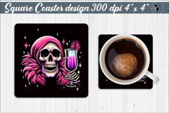 Square Coaster | Skeleton | Skull Product Image 1
