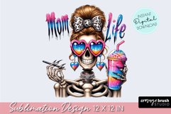 Skeleton Coffee Sublimation, Skull Mom Life, Snarky Skeleton