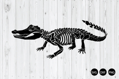Skeleton Crocodile SVG, Alligator Bones SVG, Wild Animal SVG Product Image 1