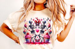 Skeleton Valentine PNG, Valentine&#039;s Day Funny Skeleton PNG Product Image 1
