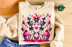 Skeleton Valentine PNG, Valentine&#039;s Day Funny Skeleton PNG Product Image 3