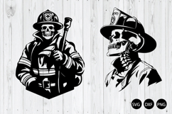 Skeleton Fireman SVG, Firefighter Skull SVG, Skull Firefight Product Image 1