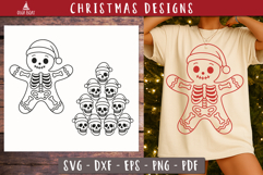 Skeleton Gingerbread SVG Skull Christmas tree