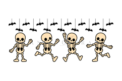 skeleton halloween libbey beer can glass full wrap svg presized template for 16oz and 20oz glass for Cricut Silhouette and sublimation