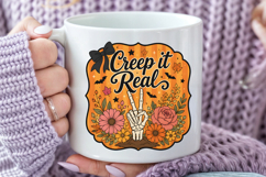 Skeleton Hand Peace Sign Sublimation Design Product Image 3