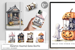 Digital Paper Skeleton Game Booths Product Image 1