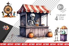 Skeleton Game Booths Clipart Product Image 1