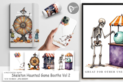 Digital Paper Skeleton Game Booths Product Image 1