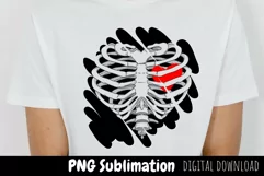 Skeleton Heart PNG / Halloween Sublimation Png Design Product Image 3
