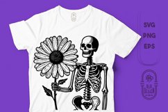 Skeleton Holding a giant Daisy Product Image 1
