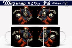 Skeleton playing football | Mag wrap Product Image 1