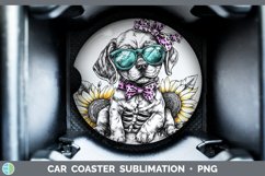 GorgeousSkeleton Puppy Car Coaster design.