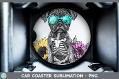 GorgeousSkeleton Puppy Car Coaster design.