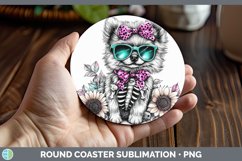 GorgeousSkeleton Puppy Round Coaster design.