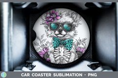 GorgeousSkeleton Puppy Car Coaster design.