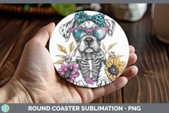 GorgeousSkeleton Puppy Round Coaster design.
