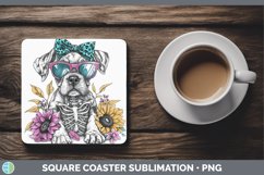 GorgeousSkeleton Puppy Square Coaster design.