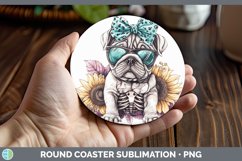 GorgeousSkeleton Puppy Round Coaster design.